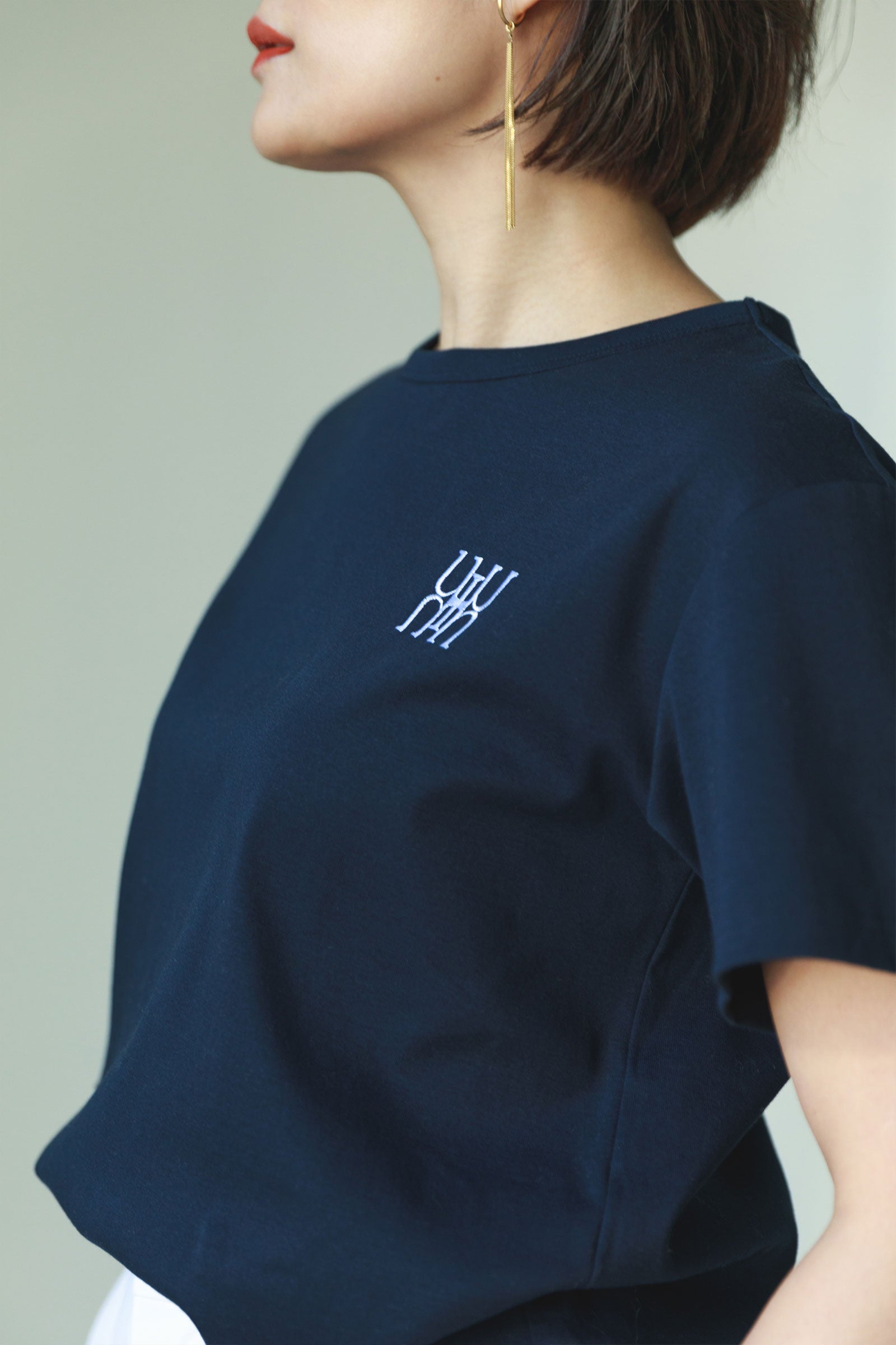 un number「embroidery」刺繍ロゴレディースTシャツ 