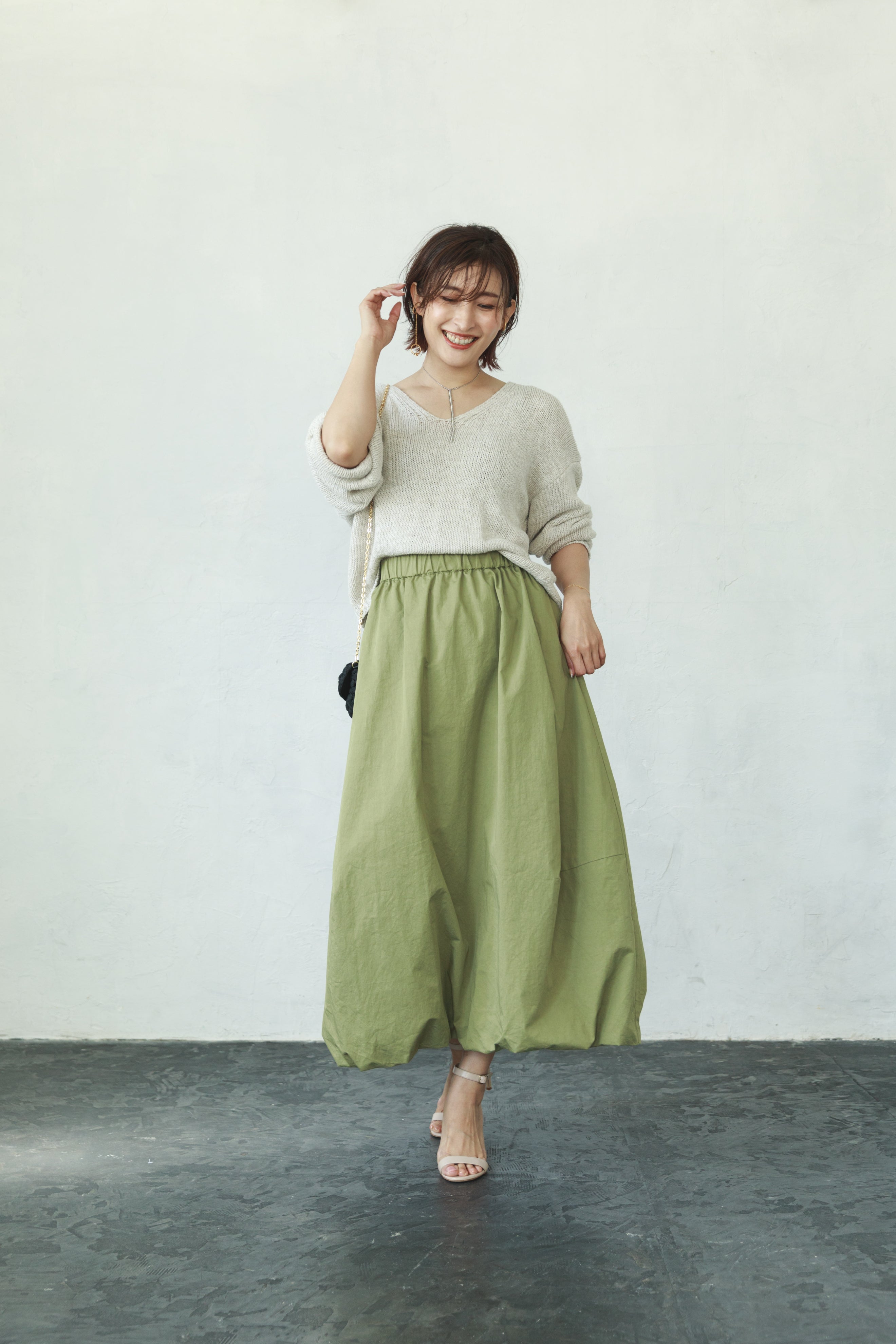 un number「flowy」マキシスカート 