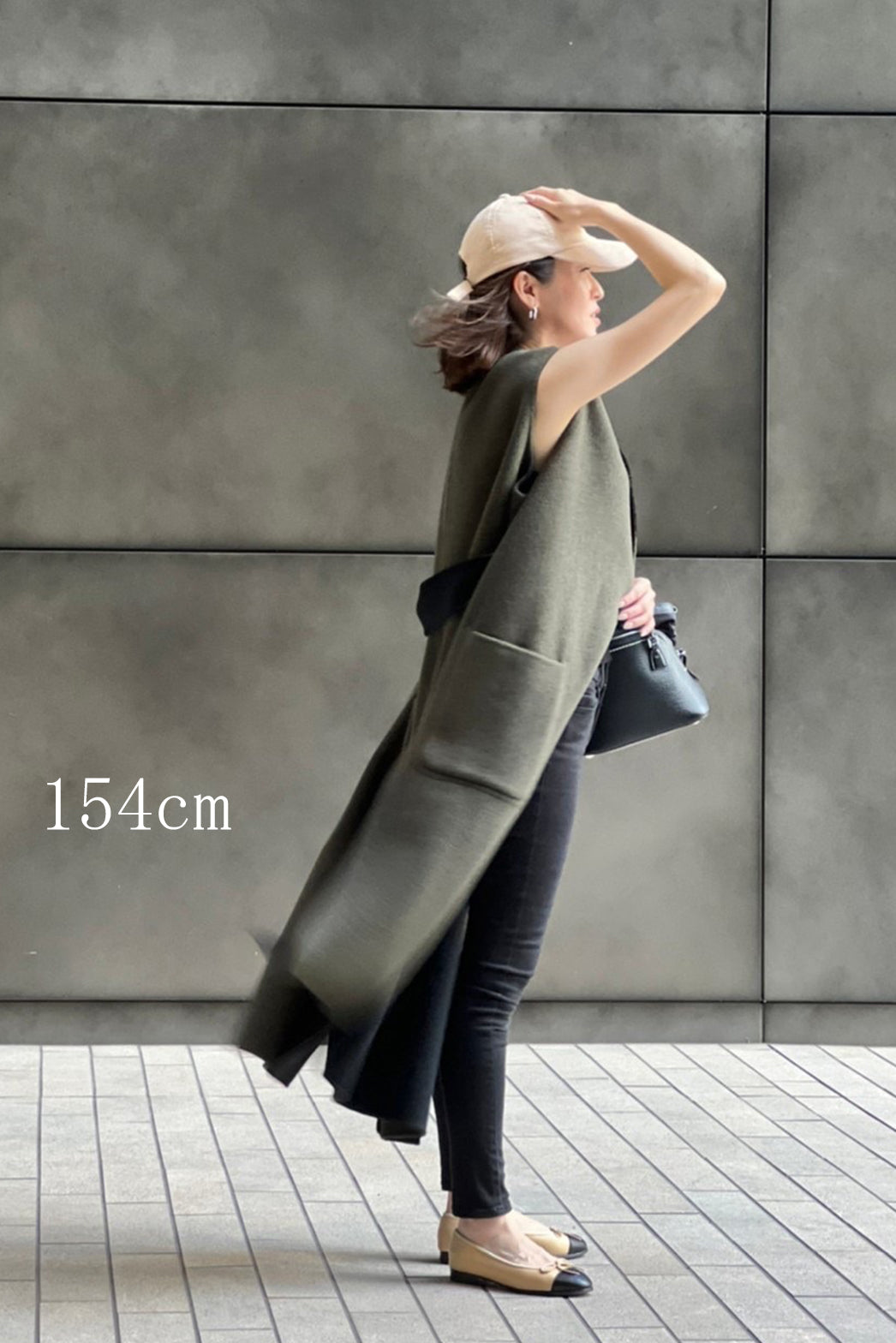 UN NUMBER ウールリバーシブルロングジレ 手縫い始末】接結ウールリバーシブルロングジレ – un number